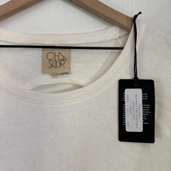 NWT - Chaser Linen French Terry Open Back Pullover - Raw Sleeve - Size Small - Picture 3 of 3